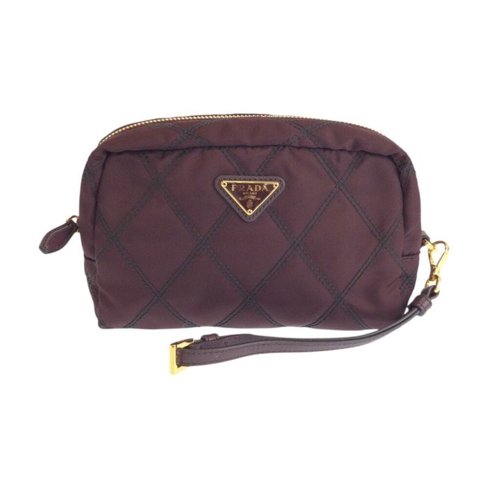 PRADA Tessuto Nylon Leather Pouch